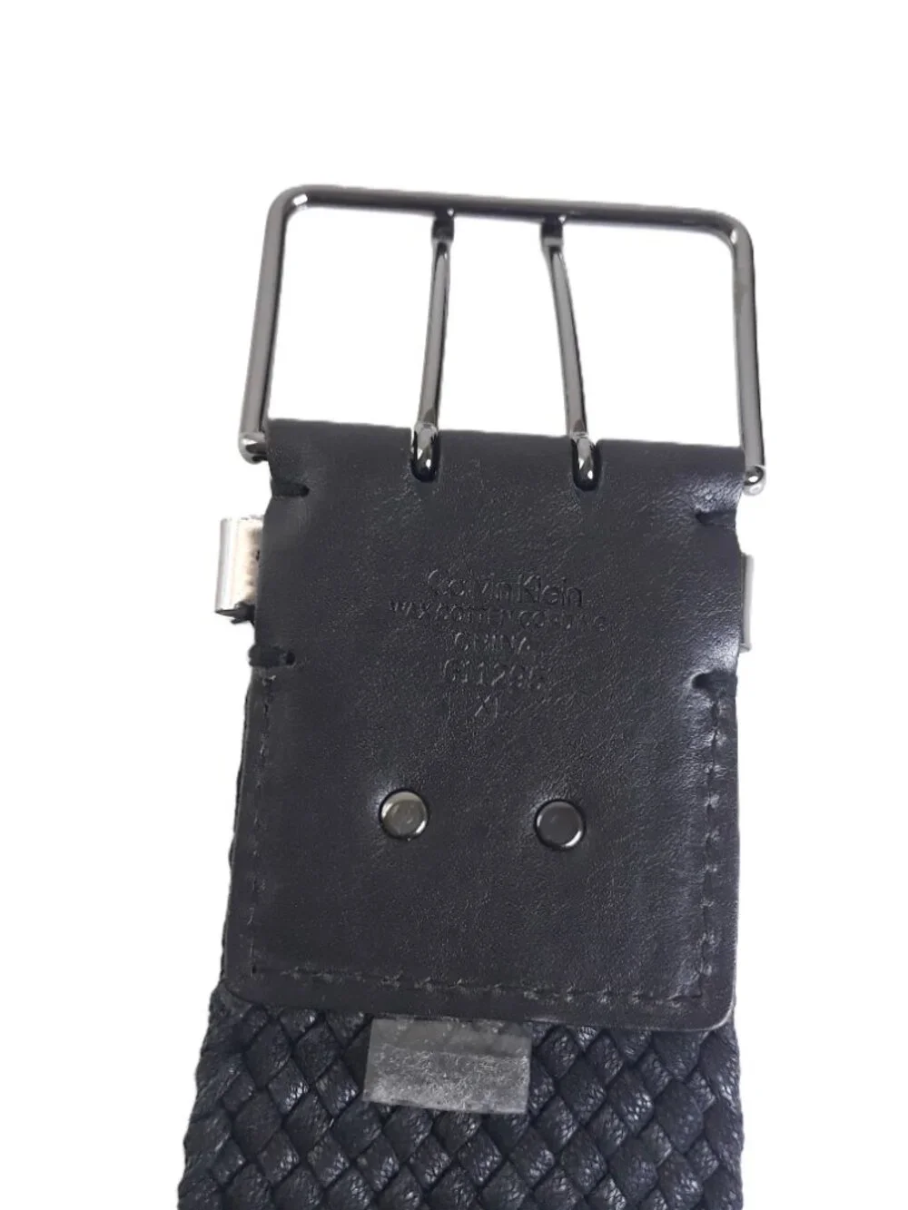 Calvin Klein Cotton Cording Woven Wide Statement Waist Belt Black XL Boho